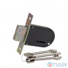 BRUNO 157F 3-piece mortise lock chrome