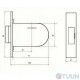 BRUNO 157F 3-piece mortise lock chrome