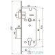 Mechanism 940-RB CP single-bar chrome 85mm