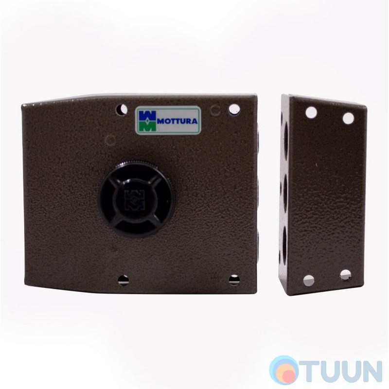 Mottura Art. 30401VD50C5 3-rig mortise lock with push cylinder, with handle from the inside