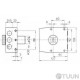 Mottura Art. 30401VD50C5 3-rig mortise lock with push cylinder, with handle from the inside
