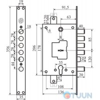 Securemme Lock Mechanism 2533rcr0328s67
