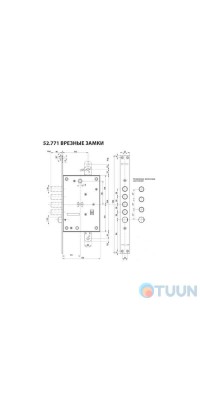 Mottura Art. 52771dm8z56cr Замок 4-клунь из защ, под тягу с хр накл