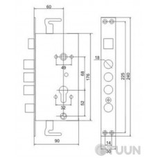 BRUNO BR-62 mechanism matte nickel right