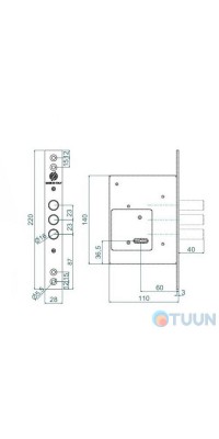 Securemme 2019XCR60AXX85 Suwaldny lock 3-rig