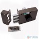 Mottura Art. 30401VS50C5 3-digit mortise lock with push cylinder, with handle from the inside