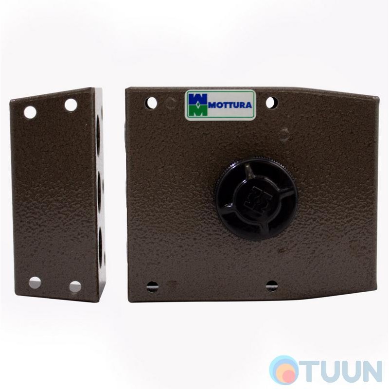 Mottura Art. 30401VS50C5 3-digit mortise lock with push cylinder, with handle from the inside