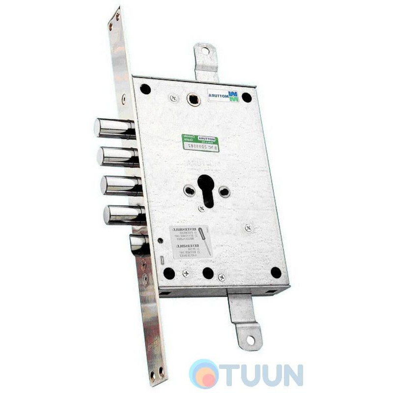 Mottura Art. 85971S28N 4-bar lock with latch, for cylinder, for pulls