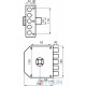 Mottura Art. 30601VD50C5 5-digit mortise lock with push cylinder, with handle from the inside