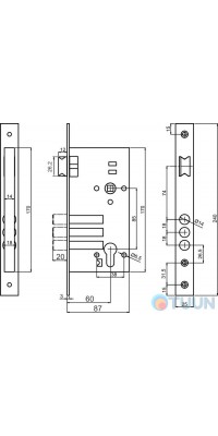 Механизм под цилиндр Securemme 2071UAI60XX
