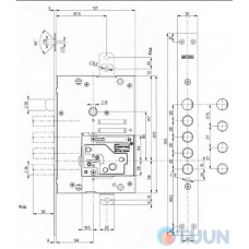 Mottura Art. 52Y535BDRN54 4-digit lock with recoding, right
