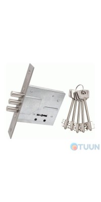 BRUNO 1082 mortise lock 5cl chrome without countersink