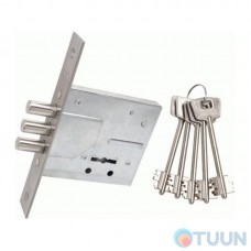 BRUNO 1082 mortise lock 5cl chrome without countersink