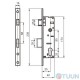 Narrow profile lock housing BRUNO 153 16-25 mts85 chrome
