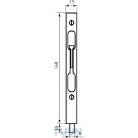 Mottura Art. 30601VS50C5 5-digit mortise lock with push cylinder, with handle from the inside