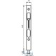 Mottura Art. 30601VS50C5 5-digit mortise lock with push cylinder, with handle from the inside