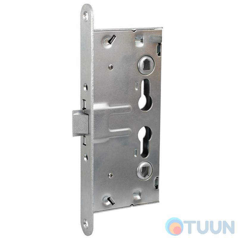 Fire door lock, matt chrome