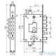 Securemme 2683SCR0328TT2] Механизм замка 5-риг. с защелкой двухцилиндровый мц 85мм, редукторный