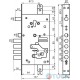 Mottura Art. 54J939H8B05AC6O 4-bolt lock with latch