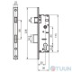 Narrow profile lock housing BRUNO 153 22-20 mts85 chrome