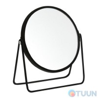 Trento Round Table Mirror Double-Sided Matte Black