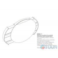 Colombo B2001 Khala Oval Mirror Chrome with Shelves