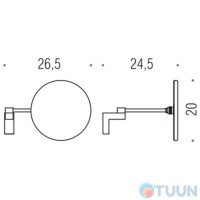 Colombo B0125 Luna Дзеркало підвісне хром