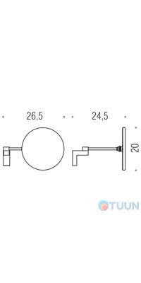 Colombo B0125 Luna Зеркало подвесное хром