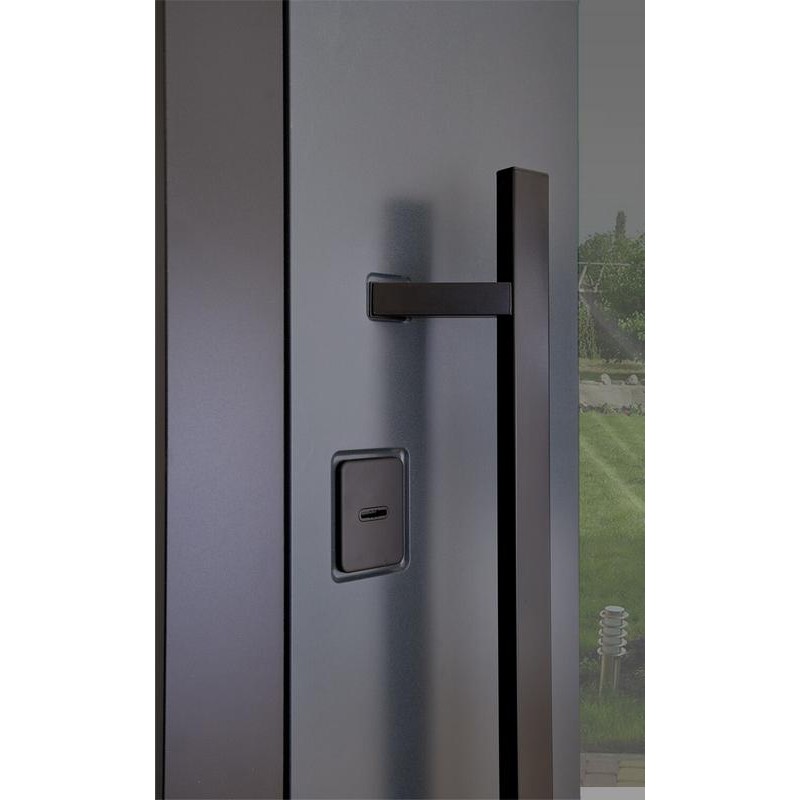 Entrance door ABWEHR with thermal break model Ufo Black COTTAGE (496)