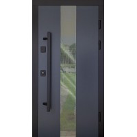 Вхідні двері ABWEHR з терморозривом модель Ufo Black комплектація COTTAGE (496)