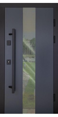 Entrance door ABWEHR with thermal break model Ufo Black COTTAGE (496)