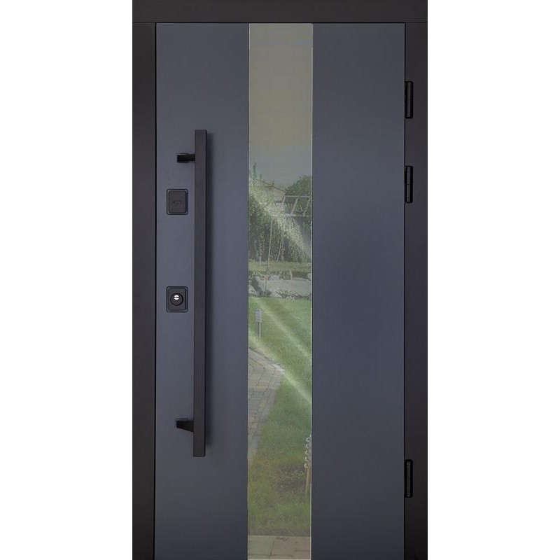 Entrance door ABWEHR with thermal break model Ufo Black COTTAGE (496)
