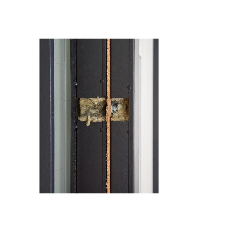 ABWEHR entrance door with thermal break model Tower, Termix configuration (527)