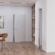 Interior door ABWEHR concealed installation with aluminum gray end Smart Invisible (MZH)