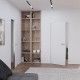 Interior door ABWEHR concealed installation with aluminum gray end Smart Invisible (MZH)