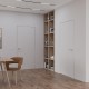 Interior door ABWEHR concealed installation with aluminum gray end Smart Invisible (MZH)