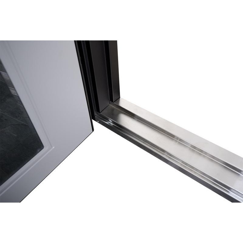 ABWEHR entrance door with graphite mirror, Selena model, Megapolis MG3 configuration (583)