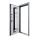 ABWEHR entrance door with graphite mirror, Selena model, Megapolis MG3 configuration (583)
