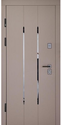 ABWEHR mirrored entrance door, Mira model, Megapolis Kale configuration (549)