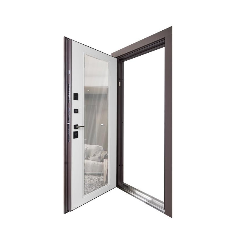 ABWEHR mirrored entrance door, Mira model, Megapolis Kale configuration (549)