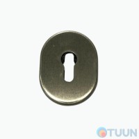 Cipierre, oval decorative cover for PZ cylinder, polished nickel