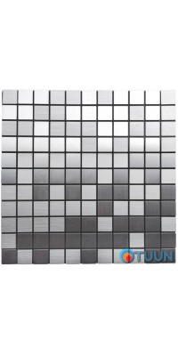 Self-adhesive aluminum tile silver mosaic 300x300x3mm SW-00001167 (D)