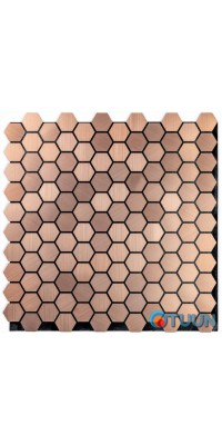 Self-adhesive aluminum tile golden honeycomb 300x300x3mm SW-00001924