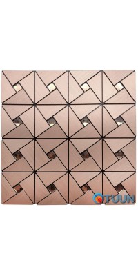 Self-adhesive aluminum tile copper with rhinestones 300x300x3mm SW-00001416 (D)