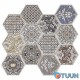 Decorative PVC tile on self-adhesive honeycomb 280x300x5mm, price per 1 piece (SPP-504) SW-00000673