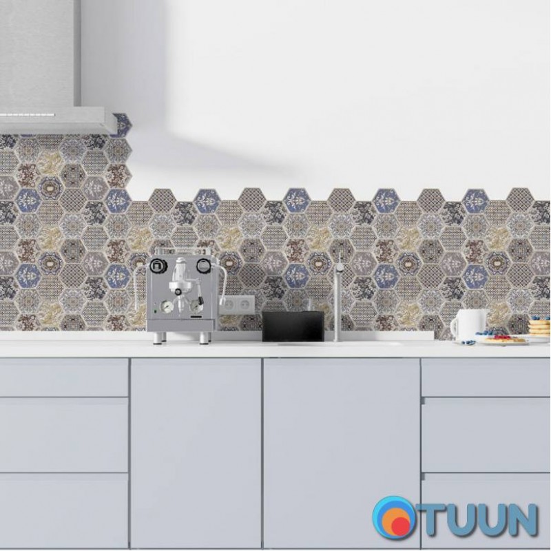 Decorative PVC tile on self-adhesive honeycomb 280x300x5mm, price per 1 piece (SPP-504) SW-00000673