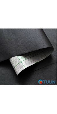 Self-adhesive eco-leather in a roll 1.37*1m*0.5mm Black (D) SW-00001358