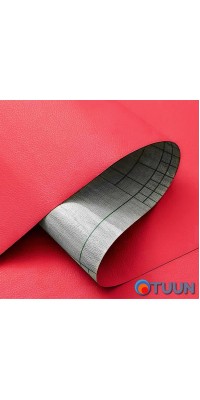 Self-adhesive eco-leather in a roll 1.37*1m*0.5mm Red (D) SW-00002169