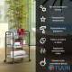 Mobile three-tier universal metal shelving unit black 45*27*65cm SW-00002106