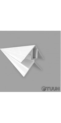 Aluminum profile double corner for siding 25.7*33*6000mm (D) SW-00001725